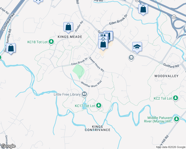 map of restaurants, bars, coffee shops, grocery stores, and more near 7553 Weather Worn Way in Columbia