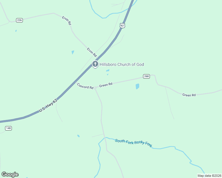 map of restaurants, bars, coffee shops, grocery stores, and more near 7111 Green Road in Hillsboro