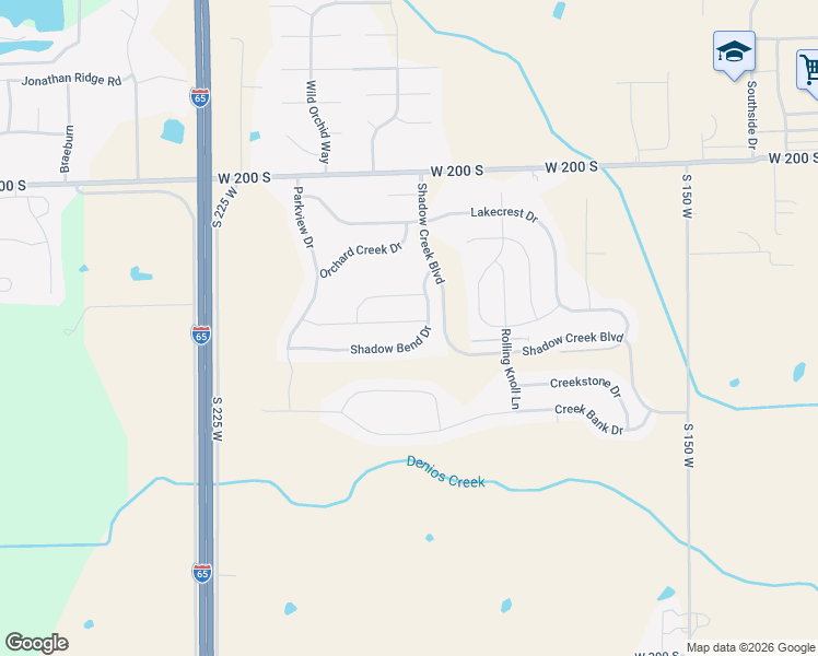 map of restaurants, bars, coffee shops, grocery stores, and more near 2277 Middle View Drive in Columbus