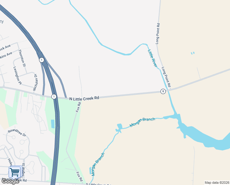 map of restaurants, bars, coffee shops, grocery stores, and more near 1993-2599 North Little Creek Road in Dover