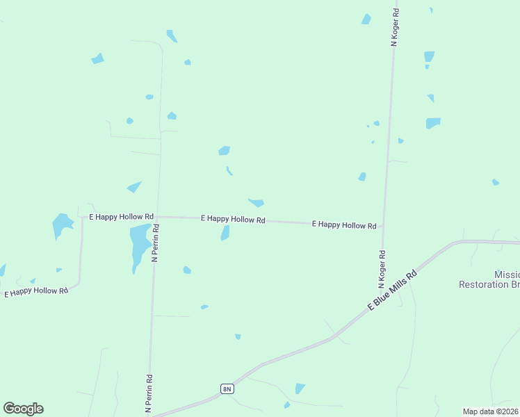 map of restaurants, bars, coffee shops, grocery stores, and more near 25306 East Happy Hollow Road in Independence