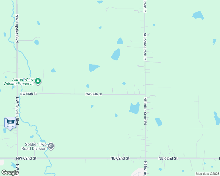 map of restaurants, bars, coffee shops, grocery stores, and more near 232 Northeast 66th Street in Topeka