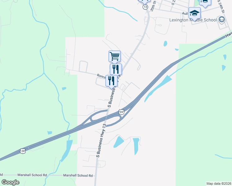 map of restaurants, bars, coffee shops, grocery stores, and more near 908 13th Street in Lexington