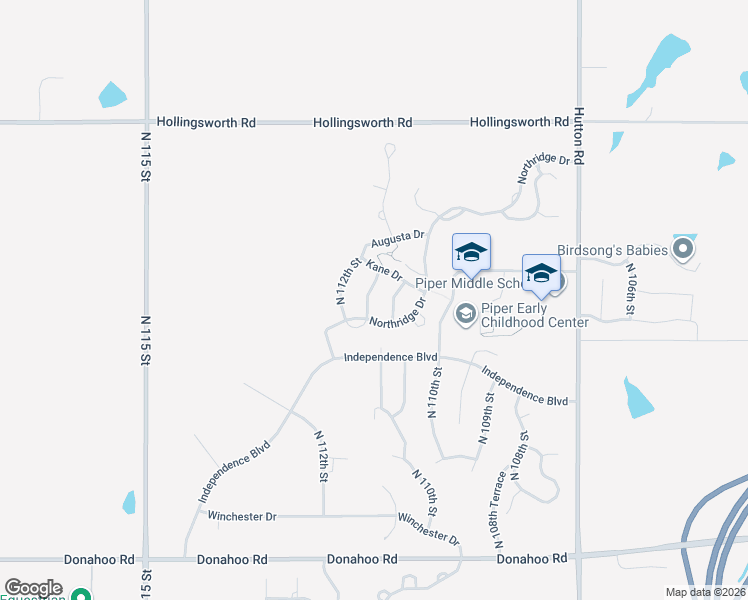 map of restaurants, bars, coffee shops, grocery stores, and more near 4316 North 111 Street in Kansas City