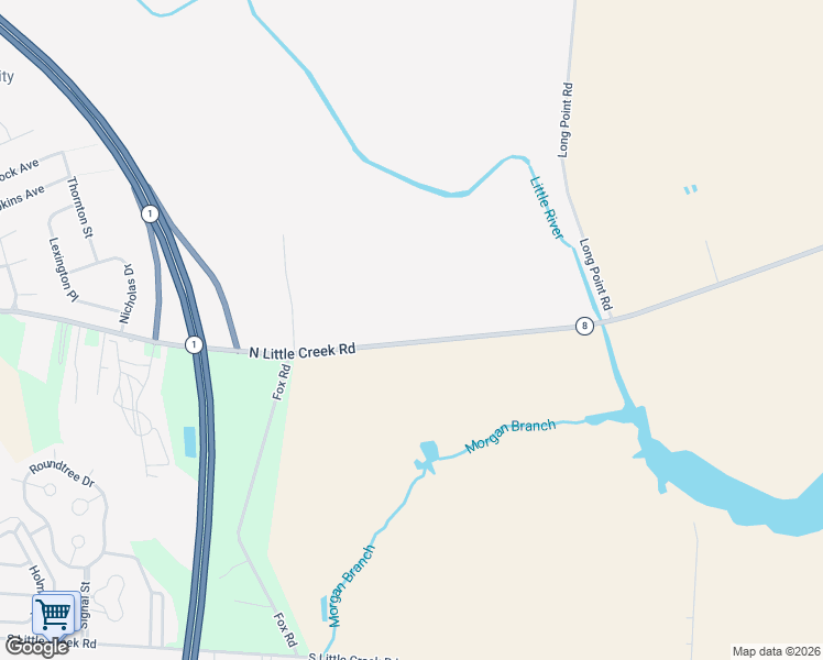 map of restaurants, bars, coffee shops, grocery stores, and more near 1993-2599 North Little Creek Road in Dover