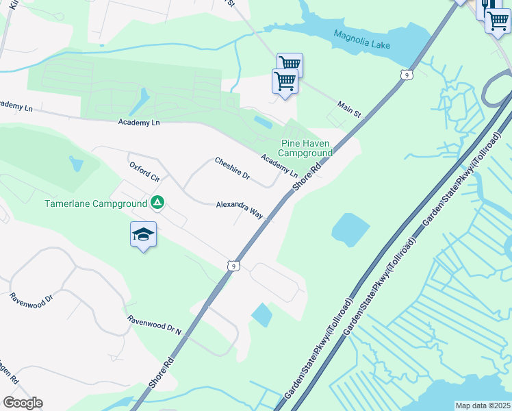 map of restaurants, bars, coffee shops, grocery stores, and more near 8 Alexandra Way in Dennis
