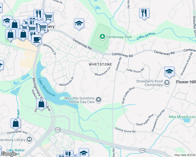 map of restaurants, bars, coffee shops, grocery stores, and more near 18932 Diary Road in Gaithersburg