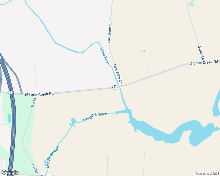 map of restaurants, bars, coffee shops, grocery stores, and more near North Little Creek Road in Dover