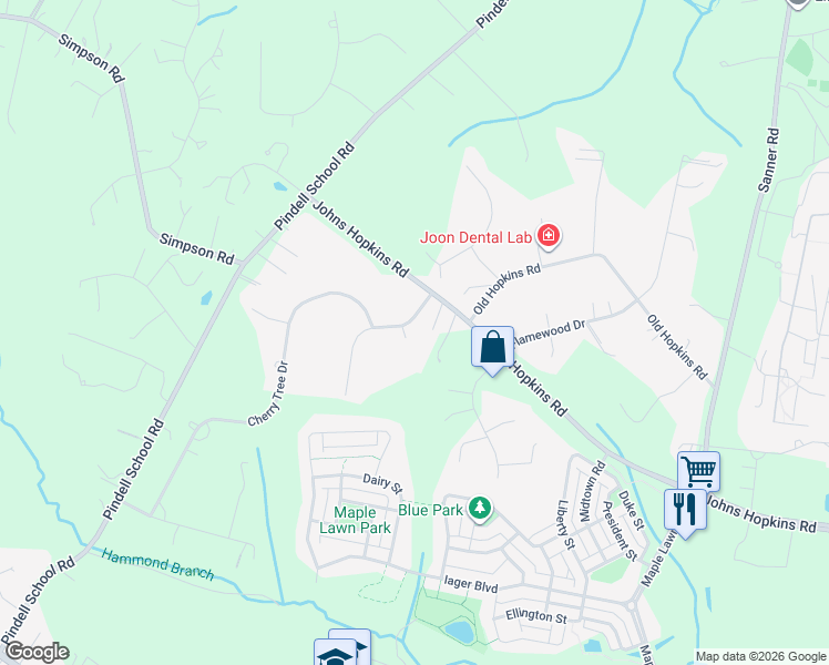 map of restaurants, bars, coffee shops, grocery stores, and more near 7405 Oakcrest Lane in Fulton
