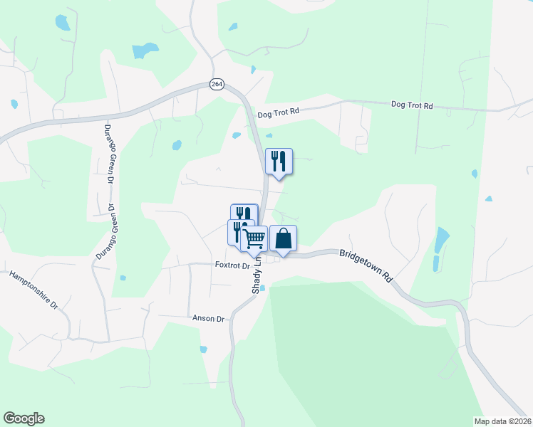 map of restaurants, bars, coffee shops, grocery stores, and more near 7634 Bridgetown Road in Cincinnati