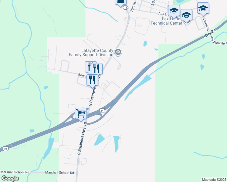 map of restaurants, bars, coffee shops, grocery stores, and more near 2217 Oakdale Drive in Lexington