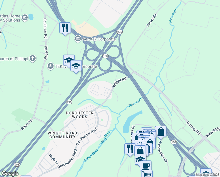 map of restaurants, bars, coffee shops, grocery stores, and more near 1010 Linden Drive in Hanover