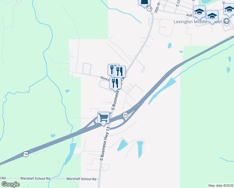 map of restaurants, bars, coffee shops, grocery stores, and more near 908 13th Street in Lexington