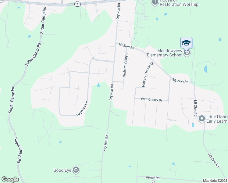 map of restaurants, bars, coffee shops, grocery stores, and more near 5546 Dry Run Road in Milford