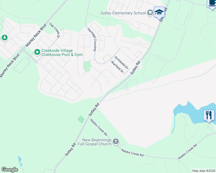 map of restaurants, bars, coffee shops, grocery stores, and more near 7842 Stonebriar Drive in Glen Burnie