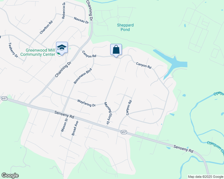 map of restaurants, bars, coffee shops, grocery stores, and more near 142 Morning Glory Drive in Winchester