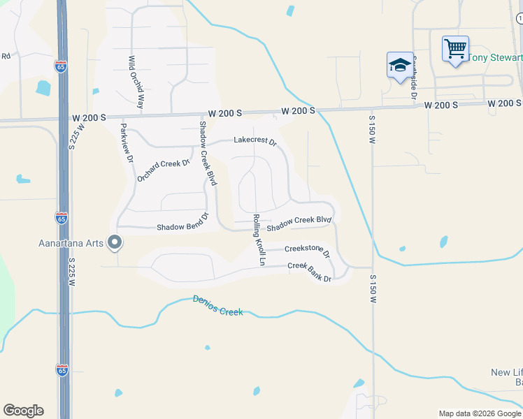 map of restaurants, bars, coffee shops, grocery stores, and more near 3284 Rolling Hill Drive in Columbus