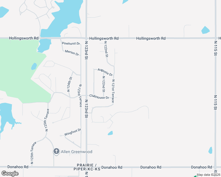 map of restaurants, bars, coffee shops, grocery stores, and more near 4351 North 121st Terrace in Kansas City