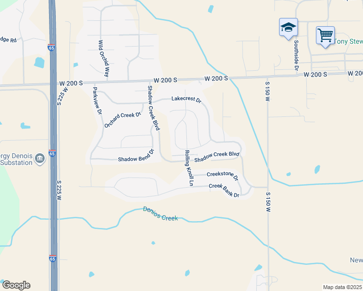 map of restaurants, bars, coffee shops, grocery stores, and more near 3365 Lakestream Drive in Columbus