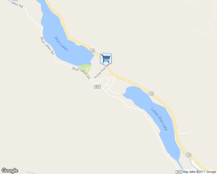 map of restaurants, bars, coffee shops, grocery stores, and more near 9801 Mid Lake Road in Upper Lake