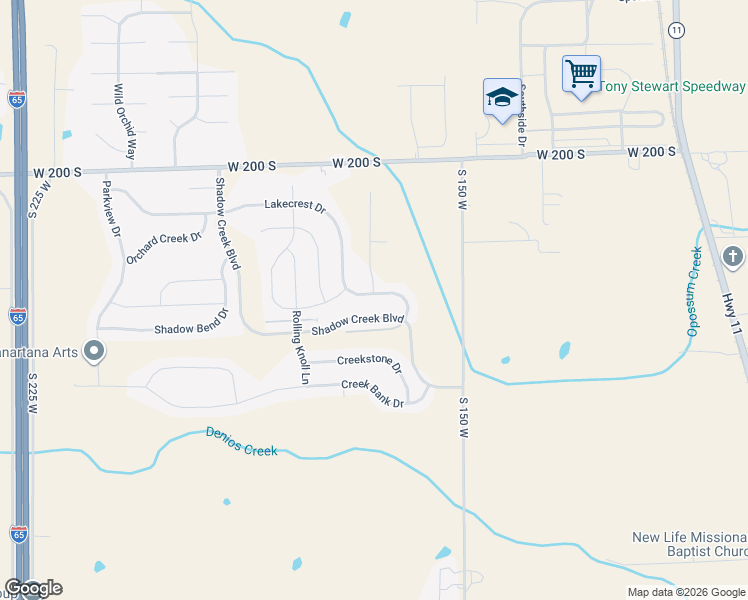 map of restaurants, bars, coffee shops, grocery stores, and more near 1954 Shadow Creek Boulevard in Columbus