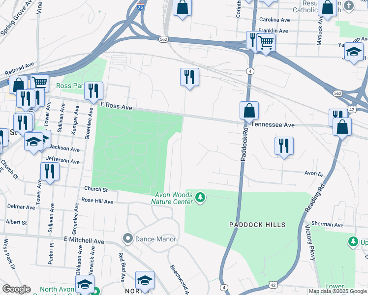 map of restaurants, bars, coffee shops, grocery stores, and more near 4906 Chalet Drive in Saint Bernard