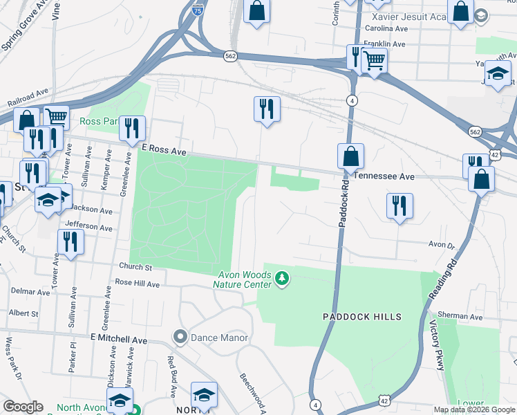 map of restaurants, bars, coffee shops, grocery stores, and more near 4906 Chalet Drive in Saint Bernard