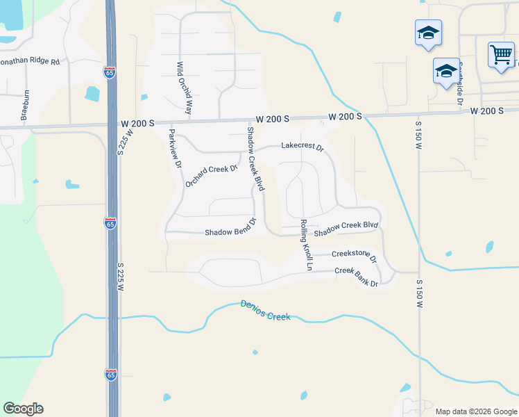 map of restaurants, bars, coffee shops, grocery stores, and more near 2277 Middle View Drive in Columbus