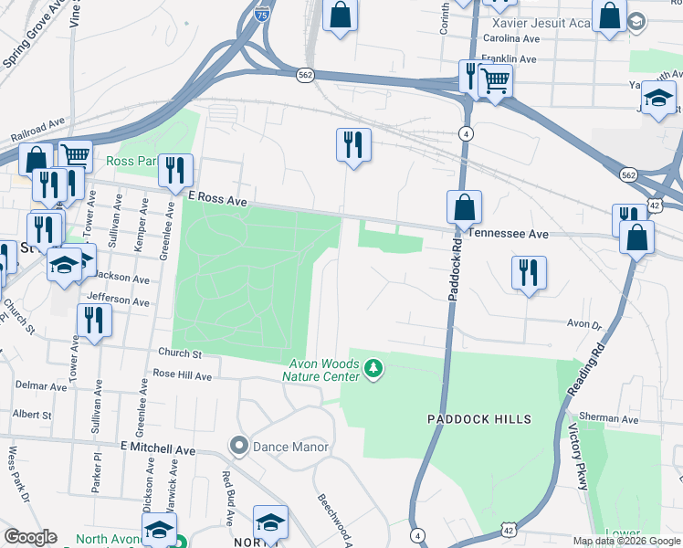 map of restaurants, bars, coffee shops, grocery stores, and more near 4906 Chalet Drive in Saint Bernard
