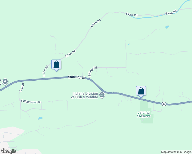 map of restaurants, bars, coffee shops, grocery stores, and more near 5699 East Ariel Way in Bloomington
