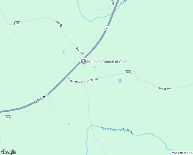 map of restaurants, bars, coffee shops, grocery stores, and more near 7111 Green Road in Hillsboro