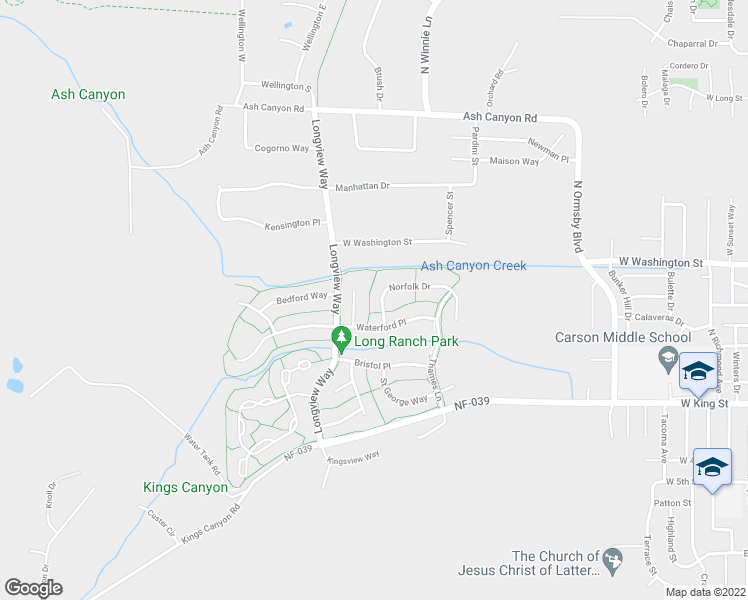 map of restaurants, bars, coffee shops, grocery stores, and more near 608 Norfolk Drive in Carson City