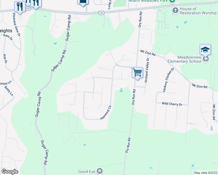 map of restaurants, bars, coffee shops, grocery stores, and more near 1076 Hayward Circle in Milford