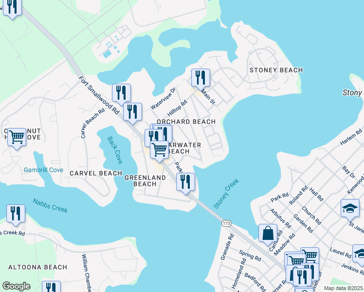 map of restaurants, bars, coffee shops, grocery stores, and more near 8111 Holly Road in Riviera Beach