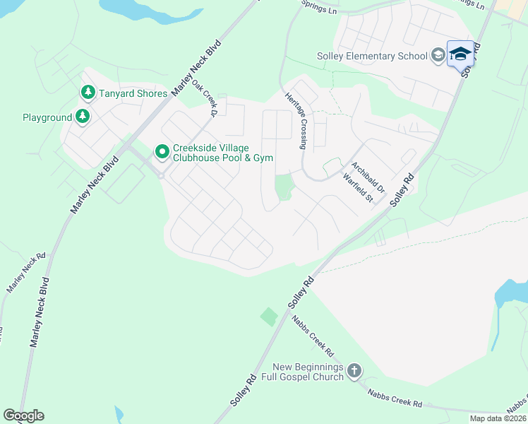 map of restaurants, bars, coffee shops, grocery stores, and more near 7738 Timbercross Lane in Glen Burnie