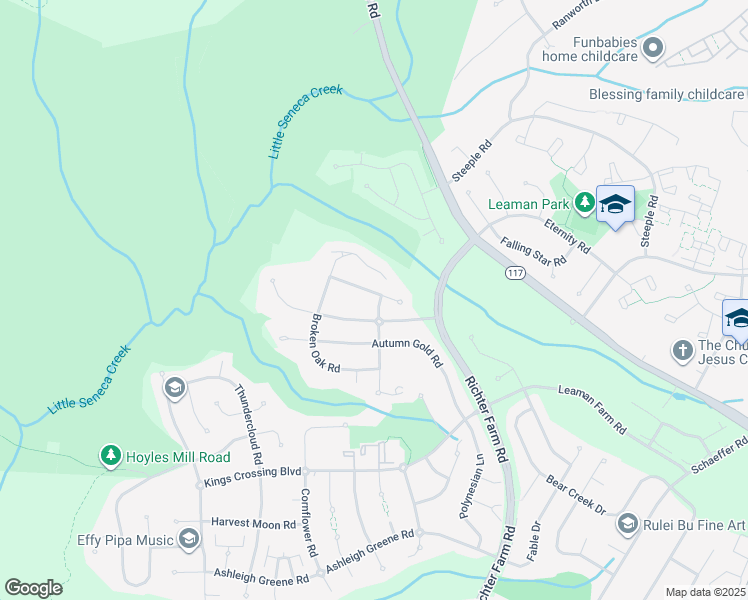 map of restaurants, bars, coffee shops, grocery stores, and more near 14300 Brass Wheel Road in Boyds