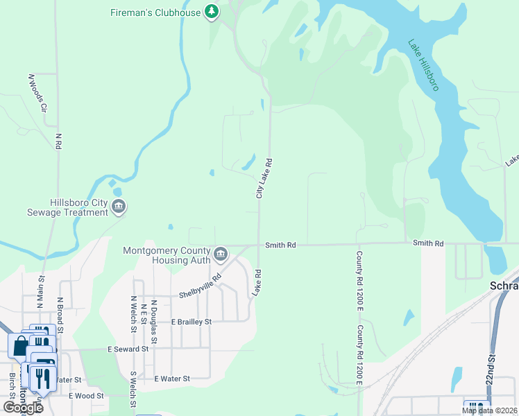 map of restaurants, bars, coffee shops, grocery stores, and more near 712 City Lake Rd in Hillsboro