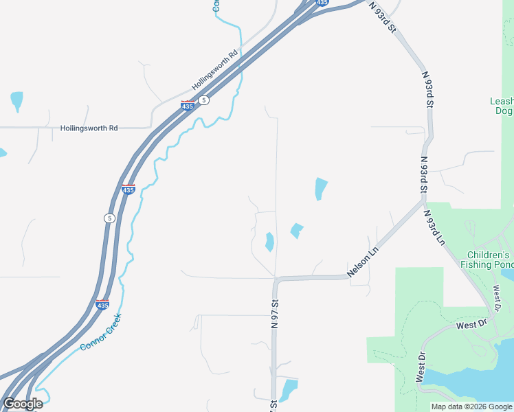 map of restaurants, bars, coffee shops, grocery stores, and more near 4430 North 97 Street in Kansas City