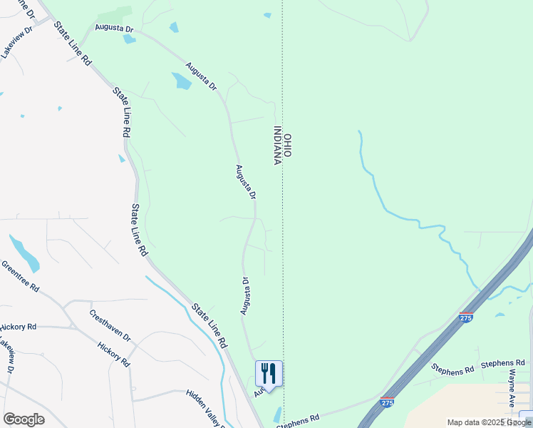 map of restaurants, bars, coffee shops, grocery stores, and more near 32 Pebble Beach Lane in Lawrenceburg
