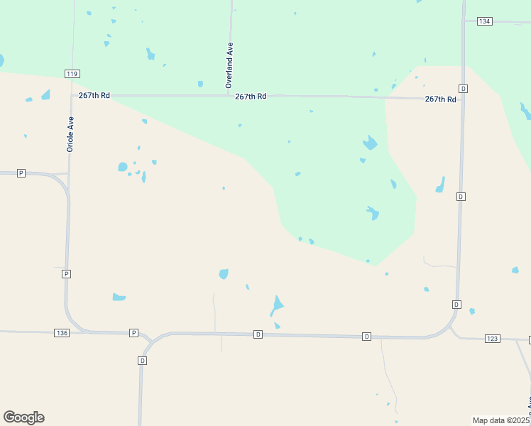 map of restaurants, bars, coffee shops, grocery stores, and more near 25823 Highway D in Slater