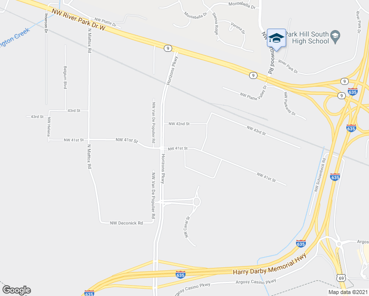 map of restaurants, bars, coffee shops, grocery stores, and more near 4600 Northwest 41st Street in Riverside