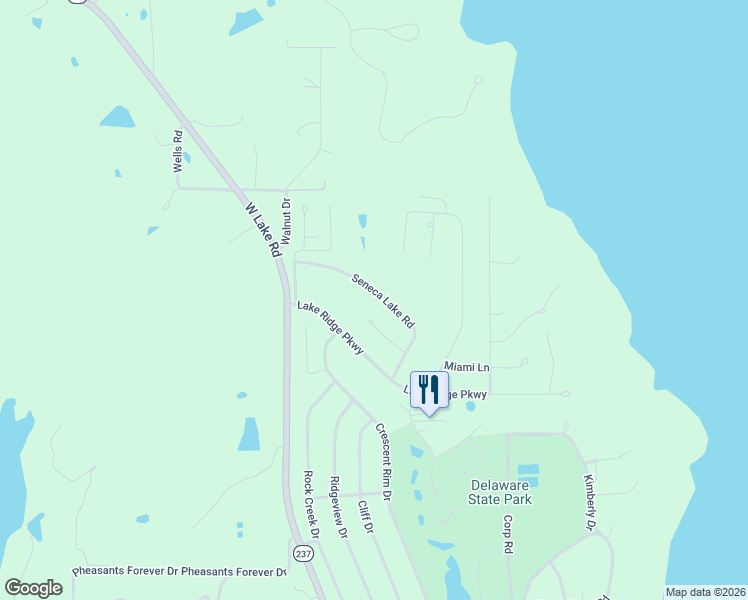 map of restaurants, bars, coffee shops, grocery stores, and more near 7784 Seneca Lake Rd in Ozawkie