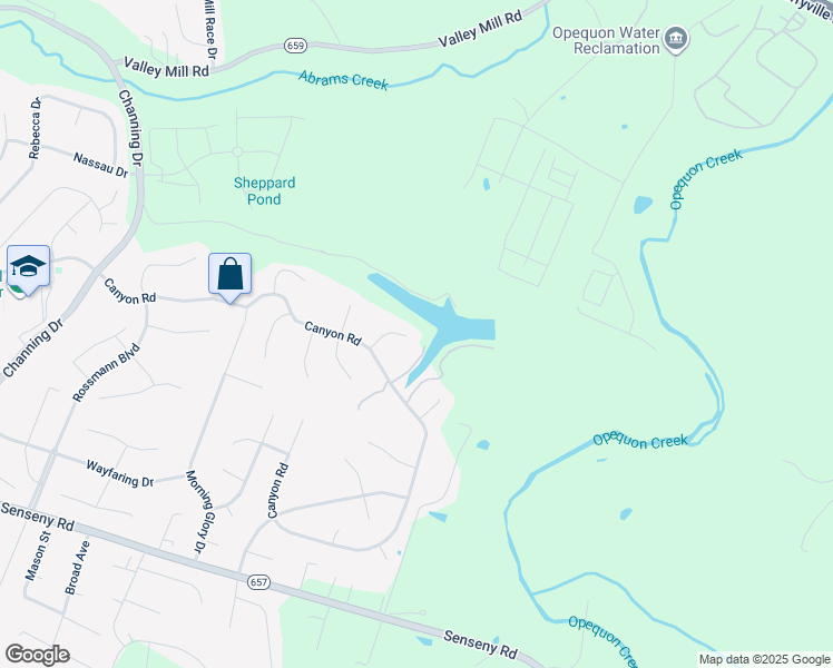 map of restaurants, bars, coffee shops, grocery stores, and more near 117 Aulee Court in Winchester