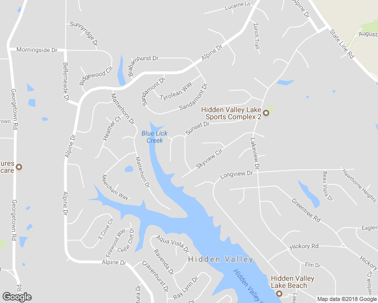 map of restaurants, bars, coffee shops, grocery stores, and more near 1363 Sunset Drive in Lawrenceburg
