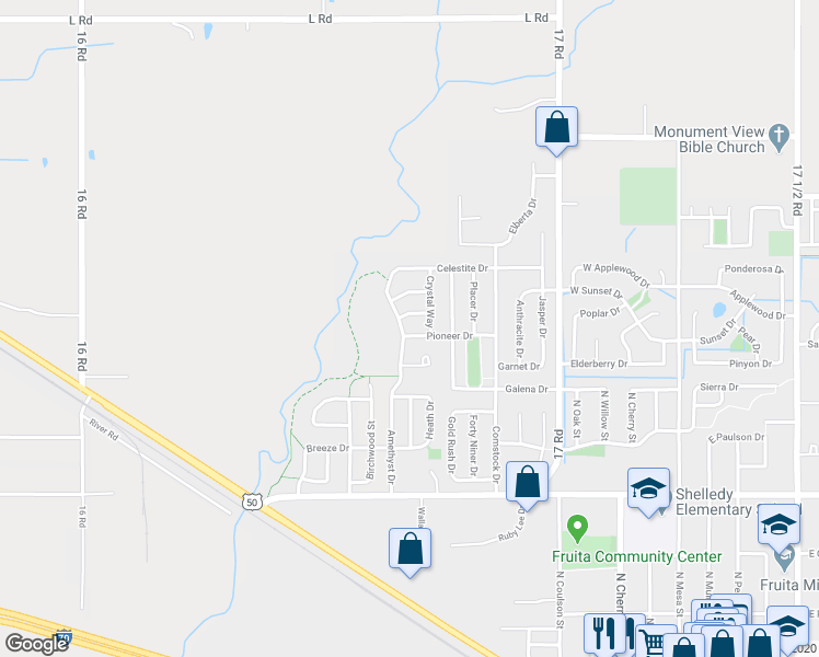 map of restaurants, bars, coffee shops, grocery stores, and more near 981 Pioneer Drive in Fruita