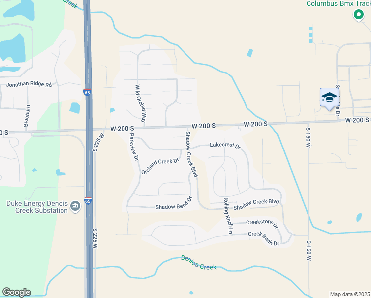 map of restaurants, bars, coffee shops, grocery stores, and more near 2315 Lakecrest Drive in Columbus