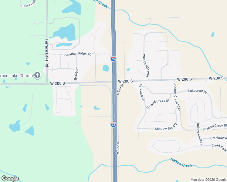 map of restaurants, bars, coffee shops, grocery stores, and more near Interstate 65 in Columbus
