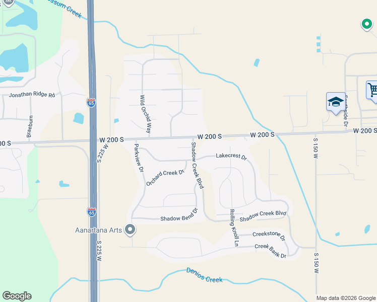 map of restaurants, bars, coffee shops, grocery stores, and more near 2309 Orchard Creek Drive in Columbus