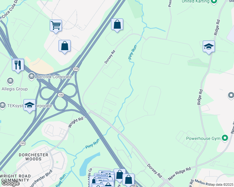 map of restaurants, bars, coffee shops, grocery stores, and more near 961 Mercantile Drive in Hanover