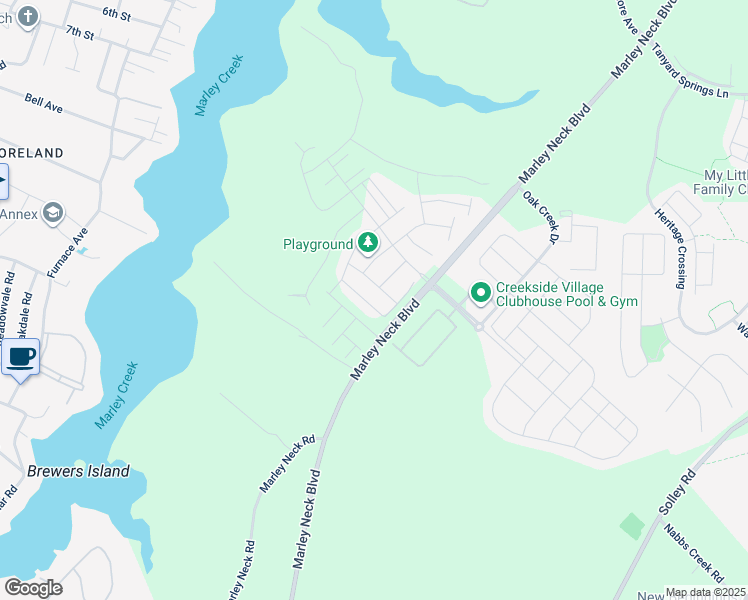map of restaurants, bars, coffee shops, grocery stores, and more near 538 Levanna Lane in Glen Burnie